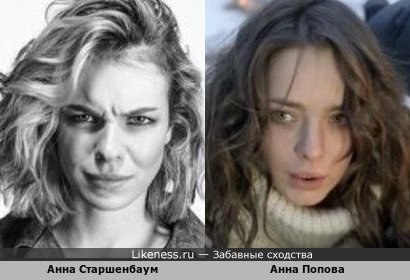 Анна Старшенбаум похожа на Анну Попову