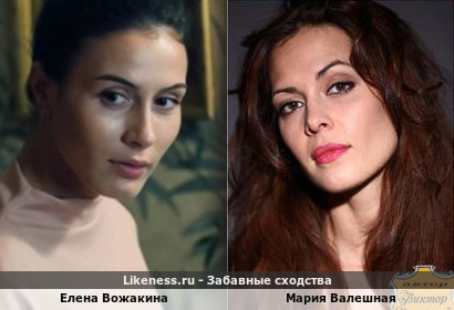Елена Вожакина похожа на Марию Валешную
