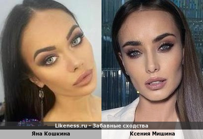 Яна Кошкина похожа на Ксению Мишину
