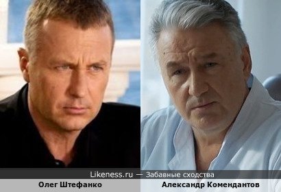 Олег Штефанко похож на Александра Комендантова