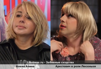 Алена Апина похожа на Алексея Арестовича в кинообразе