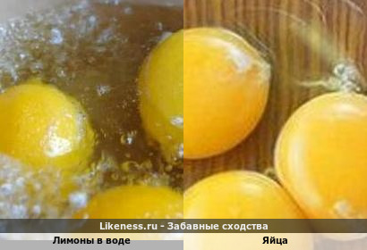 Лимоны в воде напоминают яйца