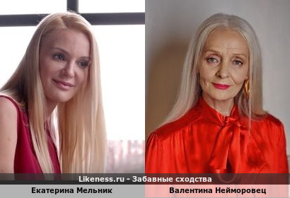 Екатерина Мельник похожа на Валентину Нейморовец