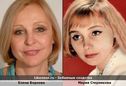 Елена Борзова похожа на Марию Стерникову