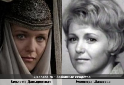 Виолетта Давыдовская похожа на Элеонору Шашкову