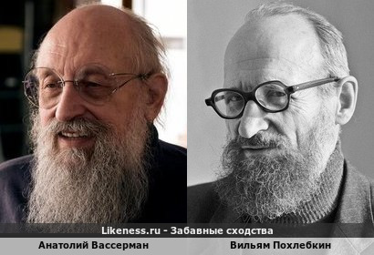 Анатолий Вассерман похож на Вильяма Похлебкина