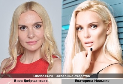 Вика Добржанская похожа на Екатерину Мельник