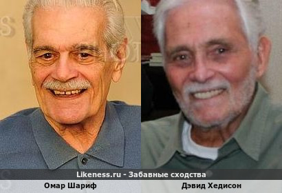 Омар Шариф похож на Дэвида Хедисона