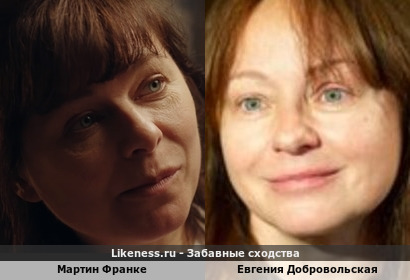 Мартин Франке похож на Евгению Добровольскую