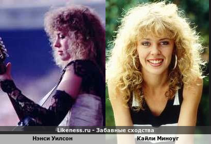 Нэнси Уилсон из группы ,,Heart,, напомнила Кайли Миноуг в молодости