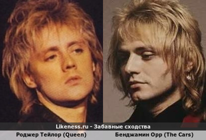 Роджер Тейлор (Queen) похож на Бенджамина Орр (The Cars)