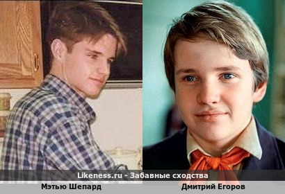 Мэтью Шепард похож на Дмитрия Егорова