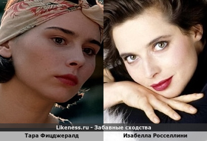 Тара Фицджералд похожа на Изабеллу Росселлини