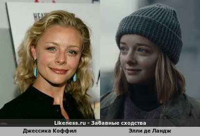 Джессика Коффил похожа на Элли де Ландж
