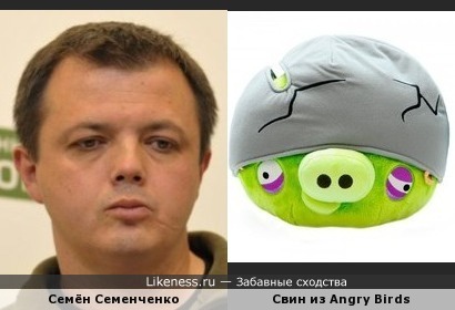 Семён Семенченко и свин из Angry Birds