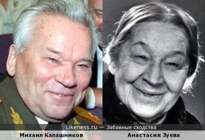 Михаил Калашников похож на Анастасию Зуеву