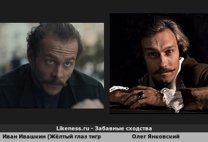 Иван Ивашкин (Жёлтый глаз тигра) похож на Олега Янковского