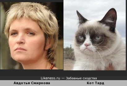 Авдотья Смирнова похожа на кота Тарда
