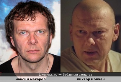 У актеров Максима Макарова и Виктора Молчана похожи переносицы