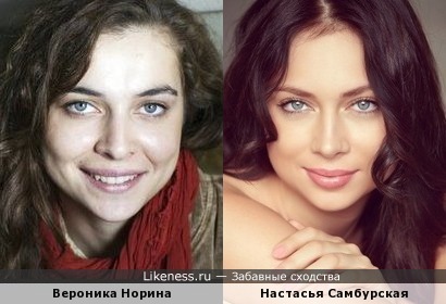 Вероника Норина похожа на Настасья Самбурскую