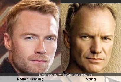 Ronan Keating похож на Sting'а
