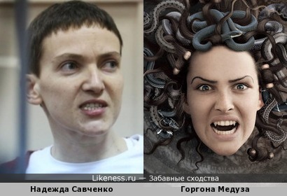 Надежда Савченко похожа на Горгону Медузу