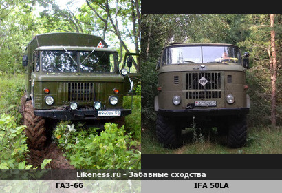 "Лесные братья из Соцлагеря": ГАЗ-66 "шишига" (СССР) и ИФА (ГДР)