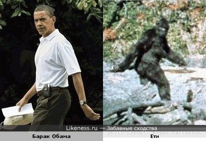 Борак Обама похож на фотографию Ети