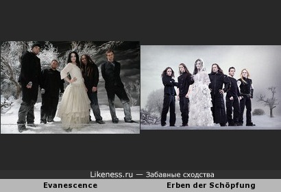 Схожие фотосессии: &quot;Evanescence&quot; и &quot;Erben der Schöpfung&quot;