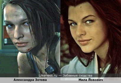 Александра Зотова похожа на Милу Йовович
