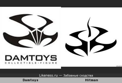 Логотип Damtoys чем-то похож на логотип игры Hitman