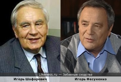 Игорь Шафаревич похож на Игоря Фесуненко
