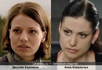 Джулия Хартманн похожа на Анну Ковальчук