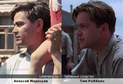Тим Роббинс похож на Алексея Петровича Маресьева