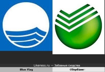 Сбербанк и синий флаг