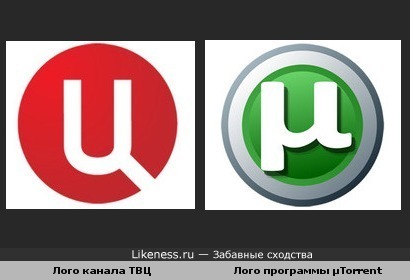 Лого канала ТВЦ похоже на лого программы µTorrent