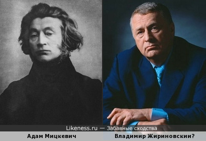 Адам Мицкевич похож Владимира Жириновского