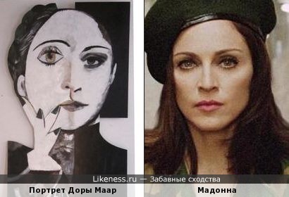 Дора Маар на портрете кисти Пабло Пикассо напоминает Мадонну