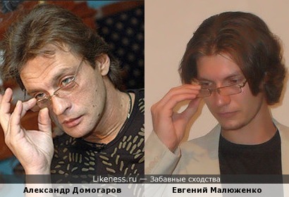 Александр Домогаров и Евгений Малюженко, даже очень похожи!