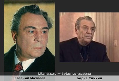 Евгений Матвеев похож на Бориса Сичкина
