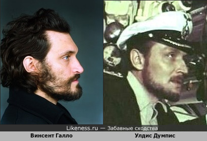 Советский латвийский актёр Улдис Думпис и американский актёр и режиссёр Винсент Галло