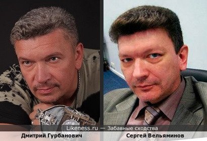 Дмитрий Гурбанович похож на Сергея Вельяминова
