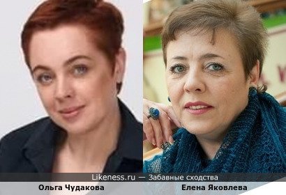 Елена Яковлева похожа на Ольгу Чудакову