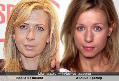 Елена Батанова похожа на Айлику Кремер