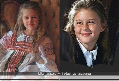 Девочка на портрете художника Алексея Брикова и Элисон Уитбек в фильме "Американская дочь"
