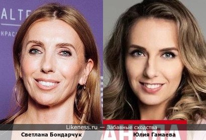 Светлана Бондарчук и Юлия Гамаева