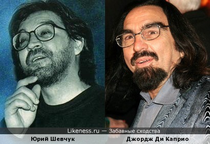 Джордж Ди Каприо похож на Юрия Шевчука