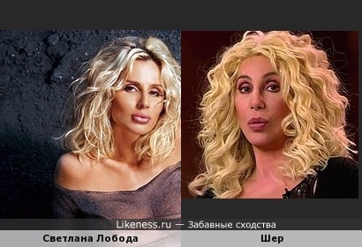 Светлана Лобода похожа на Шер в варианте блонд