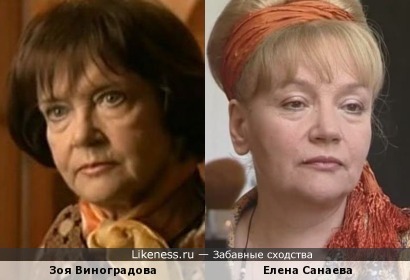 Зоя Виноградова похожа на Елену Санаеву