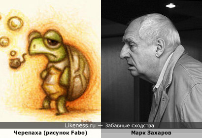 Черепаха на рисунке (Fabo) напоминает Марка Захарова